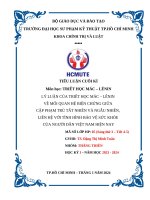 Lý luận của triết học mác – lênin về mối quan hệ biện chứng giữa cặp phạm trù tất nhiên và ngẫu nhiên, liên hệ với tình hình bảo vệ sức khỏe của người dân việt nam hiện nay