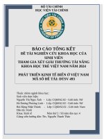 Đề tài nghiên cứu khoa học phát triển kinh tế biển Ở việt nam