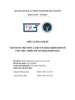 Vận dụng tri thức luận về khái niệm hàm số vào việc thiết kế kế hoạch bài dạy