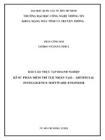 Báo cáo thực tập doanh nghiệp kĩ sư phần mềm trí tuệ nhân tạo – artificial intelligence software engineer