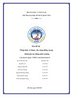 Đề tài pháp luật về tham vấn cộng Đồng trong Đánh giá tác Động môi trường