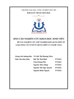 Đề tài nghiên cứu thử nghiệm bảo quản một số loại trái cây tươi từ dịch chiết củ nghệ vàng