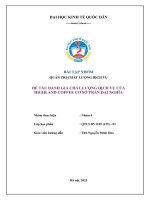 Đề tài Đánh giá chất lượng dịch vụ của highland coffee cơ sở trần Đại nghĩa