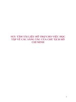 Sưu tầm tài liệu hỗ trợ cho việc học tập về các sáng tác của chủ tịch hồ chí minh