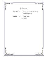 Xây dựng và quản lý dự án trong hoạt động thông tin bài tập 2