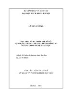 Tóm tắt dạy học bằng trò chơi số và vận dụng trong chương trình Đào tạo ngành công nghệ giáo dục