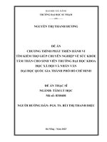 Chương trình phát triển hành vi tìm kiếm trợ giúp chuyên nghiệp về sức khỏe tâm thần cho sinh viên trường Đại học khoa học xã hội và nhân văn   Đại học quốc gia thành phố hồ chí minh
