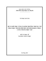 Hỗ trợ tăng ni sinh trường trung cấp phật học thành phố hồ chí minh khắc phục căng thẳng học tập