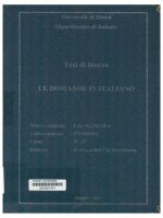 000091401Tesi di laurea LE DOMANDE IN ITALIANO