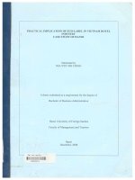 000042414 PRACTICAL IMPLICATION OF ECO-LABEL IN VIETNAM HOTEL INDUSTRY CASE STUDY OF HAΝΟΙ Ý NGHĨA THỰC TẾ CỦA NHÃN SINH THÁI TRONG NGÀNH KHÁCH SẠN VIỆT NAM NGHIÊN CỨU TRƯỜNG HỢP CỦA HAΝΟΙ