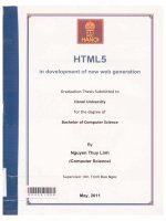 000061909 HTML5 in development of new web generation HTML5 trong quá trình phát triển thế hệ web mới