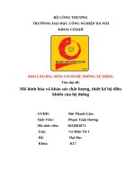 nhóm 14 cơ sở hệ thống tự động haui Mô hình hóa và khảo sát chất lượng, và thiết kế bộ điều khiển của hệ thống.