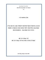 Ứng dụng liệu pháp chánh niệm trong giảm thiểu stress cho sinh viên trường Đại học bách khoa – Đại học Đà nẵng