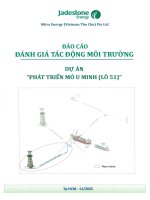 Báo cáo Đánh giá tác Động môi trường dự Án phát triển mỏ u minh