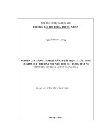 Nghiên cứu nâng cao khả năng phát hiện và xác Định tọa Độ mục tiêu dấu vết nhỏ cho hệ thống Định vị vô tuyến sử dụng anten mạng pha