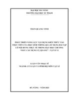 Phát triển năng lực vận dụng kiến thức vào thực tiễn của học sinh thông qua sử dụng bài tập có nội dung thực tế trong dạy học chương mắt  các dụng cụ quang vật lí 11