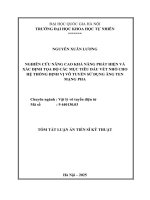 Tóm tắt nghiên cứu nâng cao khả năng phát hiện và xác Định tọa Độ mục tiêu dấu vết nhỏ cho hệ thống Định vị vô tuyến sử dụng anten mạng pha