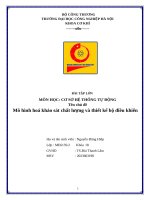 nhóm 17 cơ sở hệ thống tự động haui Mô hình hóa và khảo sát chất lượng, và thiết kế bộ điều khiển của hệ thống.