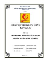 nhóm 5 cơ sở hệ thống tự động haui Mô hình hóa và khảo sát chất lượng, và thiết kế bộ điều khiển của hệ thống.Btl  Động cơ dc