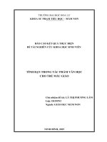 Tình bạn trong tác phẩm văn học cho trẻ mẫu giáo