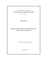 Nghiên cứu phát triển aptamer phát quang Để xác Định nucleic acid