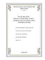 nhóm 21 cơ sở hệ thống tự động haui Mô hình hóa và khảo sát chất lượng, và thiết kế bộ điều khiển của hệ thống.