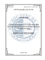 Khóa luận tốt nghiệp Luật học: Vấn đề hạn chế quyền con người trong Hiến pháp Việt Nam 2013 và so sánh với Hiến pháp của các quốc gia khác