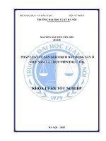 Khóa luận tốt nghiệp Luật học: Pháp luật về sàn giao dịch bất động sản ở Việt Nam và thực tiễn thực thi
