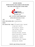 IUH - KĨ NĂNG NGHỀ NGHIỆP KĨ SƯ - BẢO QUẢN RAU CỦ QUẢ