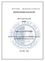 Khóa luận tốt nghiệp Luật học: Trách nhiệm bồi thường thiệt hại của chủ sở hữu do tài sản gây ra