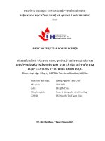 IUH - BCTT - TÌM HIỂU CÔNG TÁC THU GOM, QUẢN LÝ CHẤT THẢI RẮN TẠI CƠ SỞ “NHÀ MÁY IN ẤN TRÊN KIM LOẠI VÀ SẢN XUẤT HỘP KIM LOẠI” CỦA CÔNG TY CỔ PHẦN BAO BÌ DƯỢC - Công ty Cổ Phần Tư vấn môi trường Sài Gòn