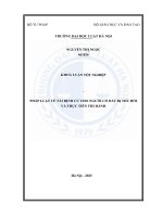 Khóa luận tốt nghiệp Luật học: Pháp luật về tái định cư cho người có đất bị thu hồi và thực tiễn thi hành