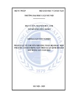 Khóa luận tốt nghiệp Luật học: Pháp luật về chuyển nhượng toàn bộ hoặc một phần dự án bất động sản theo Luật Kinh doanh bất động sản năm 2023