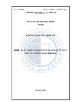 Khóa luận tốt nghiệp Luật học: Pháp luật về đấu giá quyền sử dụng đất và thực tiễn thi hành tại địa phương