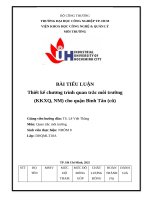IUH - Thiết kế chương trình quan trắc môi trường (KKXQ, NM) cho quận Bình Tân (cũ)