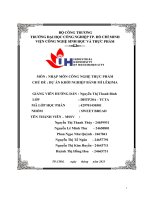 IUH - NHẬP MÔN CÔNG NGHỆ THỰC PHẨM - DỰ ÁN KHỞI NGHIỆP BÁNH MÌ LÊKIMA