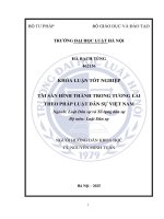 Khóa luận tốt nghiệp Luật học: Tài sản hình thành trong tương lai theo pháp luật dân sự Việt Nam