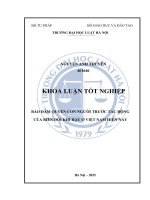 Khóa luận tốt nghiệp Luật học: Bảo đảm quyền con người trước tác động của biến đổi khí hậu ở Việt Nam hiện nay
