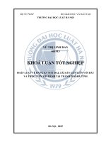Khóa luận tốt nghiệp Luật học: Pháp luật về đăng ký đất đai, tài sản gắn liền với đất và thực tiễn thi hành tại thành phố Hà Tĩnh