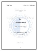 Khóa luận tốt nghiệp Luật học: Giao kết hợp đồng theo quy định của pháp luật Việt Nam