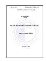 Khóa luận tốt nghiệp Luật học: Đặt cọc theo quy định của pháp luật Việt Nam