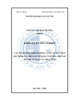 Khóa luận tốt nghiệp Luật học: Các hình phạt chính không tước tự do theo quy định của Bộ luật Hình sự năm 2015 - Một số vấn đề lý luận và thực tiễn
