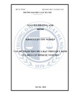 Khóa luận tốt nghiệp Luật học: Vấn đề phạm tội chưa đạt theo quy định của Bộ luật Hình sự năm 2015