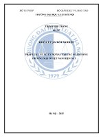 Khóa luận tốt nghiệp Luật học: Pháp luật về xử lý nợ xấu tại các ngân hàng thương mại ở Việt Nam