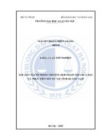 Khóa luận tốt nghiệp Luật học: Tội giết người trong trường hợp phạm tội chưa đạt và thực tiễn xét xử tại tỉnh Quảng Nam