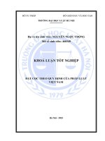 Khóa luận tốt nghiệp Luật học: Đặt cọc theo quy định của pháp luật Việt Nam
