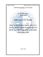 Khóa luận tốt nghiệp Luật học: Pháp luật về hoạt động cho vay ngang hàng - Kinh nghiệm một số quốc gia trên thế giới và bài học cho Việt Nam