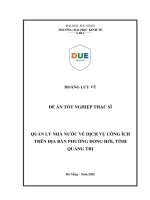 Quản lý nhà nước về dịch vụ công Ích trên Địa bàn phường Đồng hới, tỉnh quảng trị