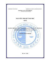Khóa luận tốt nghiệp Luật học: Patent protection for pharmaceuticals in Vietnam - Theoretical and practical issues