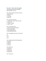 Hóa sinh ôn tập cuối kì kết thúc môn